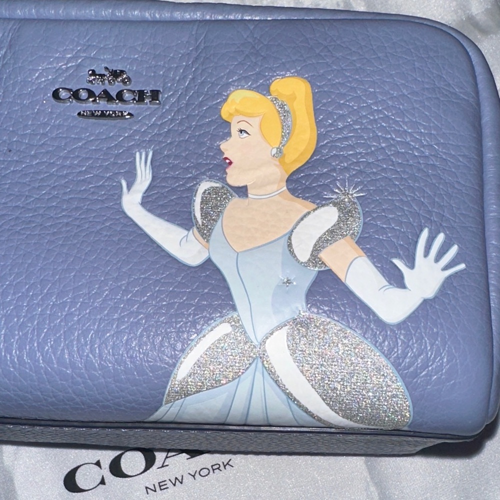 COACH x Disney Cinderella Pebbled Leather Cosmetic Pouch - Picture 2 of 6
